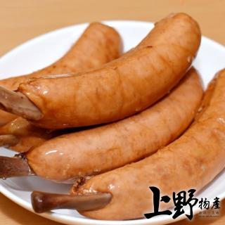 【上野物產】10支 煙燻帶骨熱狗(750g±10%/10支 豬肉/熱狗/香腸/台灣豬)