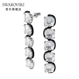 【SWAROVSKI 官方直營】多種金屬枕式切割水滴形耳環 交換禮物(Collection I)