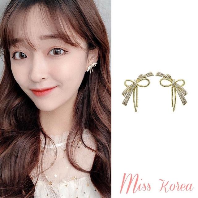 【MISS KOREA】韓國設計S925銀針仙女閃鑽蝴蝶鋯石耳環(2色任選)