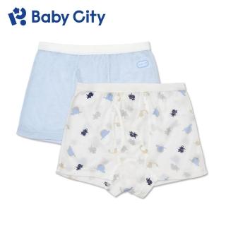 【Baby City 娃娃城】天絲男童內褲 恐龍(藍色+白底印花2入)
