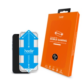 【hoda】iPhone 12 mini 5.4吋 2.5D 手遊專用霧面磨砂防眩光黑框滿版玻璃保護貼(附貼膜神器)