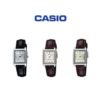【CASIO 卡西歐】文青氣質復古簡約方形指針錶-LTP-V007L