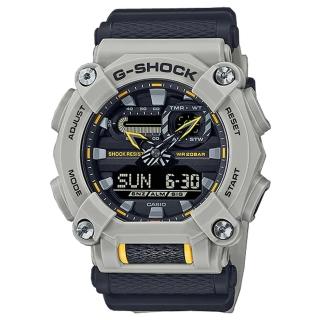 【CASIO 卡西歐】G-SHOCK 雙顯 電子錶 男錶 矽膠錶帶 GA-900 防水200米(GA-900HC-5A)