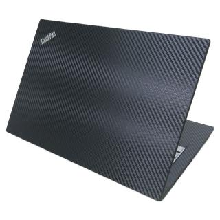 【Ezstick】Lenovo ThinkPad T14 Gen2 黑色卡夢紋機身貼(含上蓋貼、鍵盤週圍貼、底部貼)
