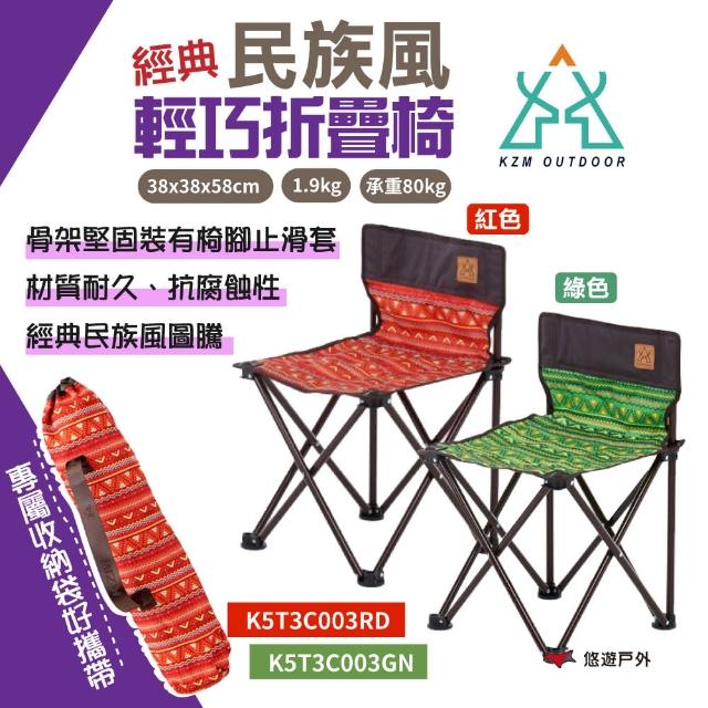 【KAZMI】KAZMI經典民族風輕巧折疊椅(2入組)