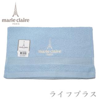 法國美麗佳人經典長毛提緞精繡浴巾-M8801-BT-淺藍色X1條+粉色X1條(美麗佳人浴巾)
