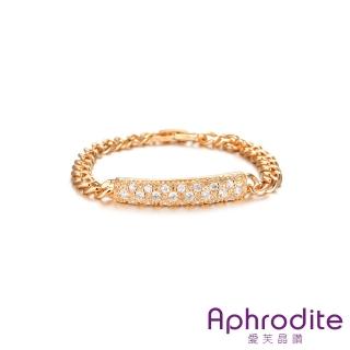 【Aphrodite 愛芙晶鑽】典雅微鑲美鑽造型華麗手鍊