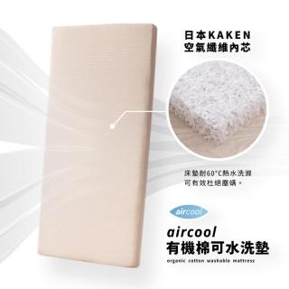 【LEVANA】aircool有機棉可水洗嬰兒床墊(M/L)