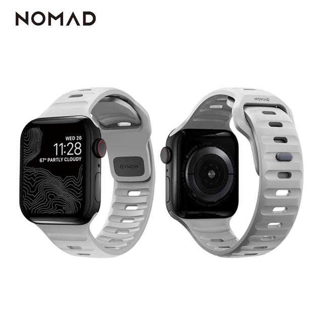 【美國NOMAD】Apple Watch 49/45/44/42mm 專用運動風FKM橡膠錶帶(機能防潑水/耐高溫耐油性)