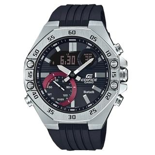 【CASIO 卡西歐】EDIFICE 藍牙智慧錶款 男錶 橡膠錶帶 防水100米(ECB-10P-1A)