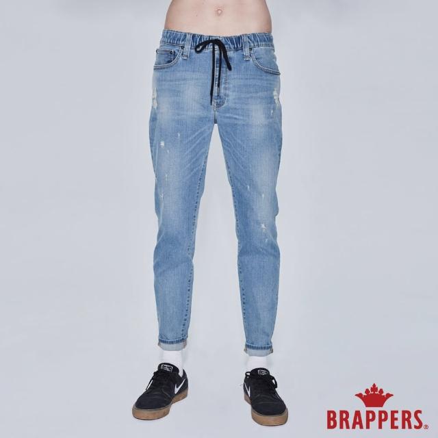 【BRAPPERS】男款 鬆緊帶窄管褲(淺藍)