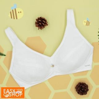 【EASY SHOP】easy body-Honeybee全罩無鋼圈美國棉少女內衣(牛奶白)
