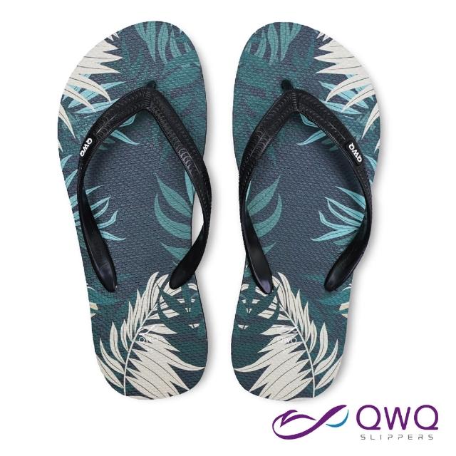 【QWQ】男款防滑夾腳人字拖鞋-海灘玩水-耐磨好穿-重慶森林-黑 MIT(ABBA00905)