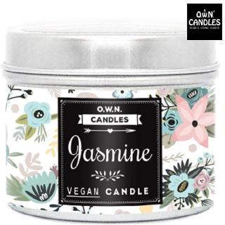 【O.W.N. 對環境友善的蠟燭】旅行蠟燭 White Jasmine 白茉莉 90G(精油、香氛蠟燭、玫瑰)
