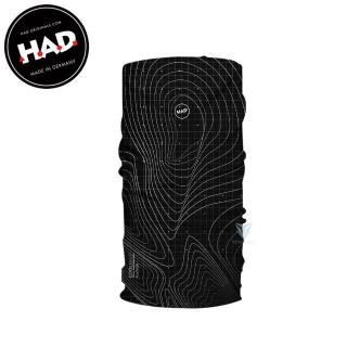 【德國 HAD】HA450 Coolmax頭巾 - 黑色地形(HAD/Coolmax頭巾/百變頭巾)