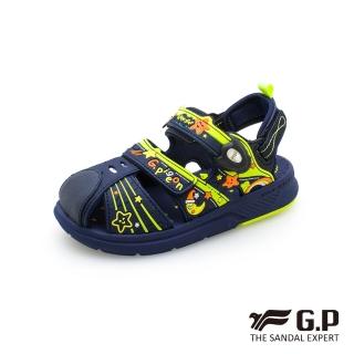 【G.P】★漫步星空★兒童輕量磁扣護趾鞋G1625B-藍綠色(SIZE:24-28 共二色)