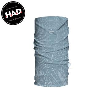 【德國 HAD】HA450 Coolmax頭巾 - 藍色地形(HAD/Coolmax頭巾/百變頭巾)
