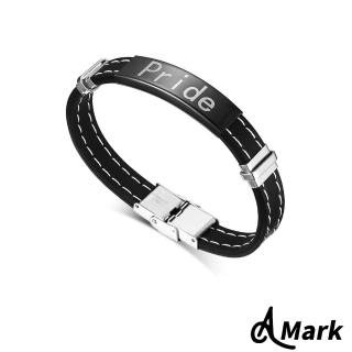 【A MARK】PRIDE造型矽膠鈦鋼好運手環