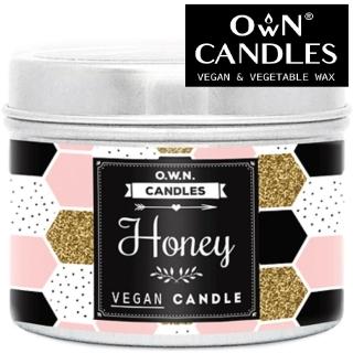【O.W.N. 對環境友善的蠟燭】旅行蠟燭 Honey 蜂蜜 90G(精油、香氛蠟燭、玫瑰)
