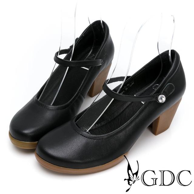 【GDC】經典基本素色簡約中跟包鞋-黑色(014844-00)