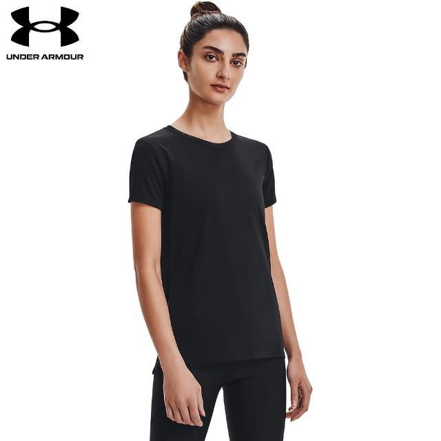 【UNDER ARMOUR】UA 女 ARMOUR HG 短袖T-Shirt -優惠商品(黑)