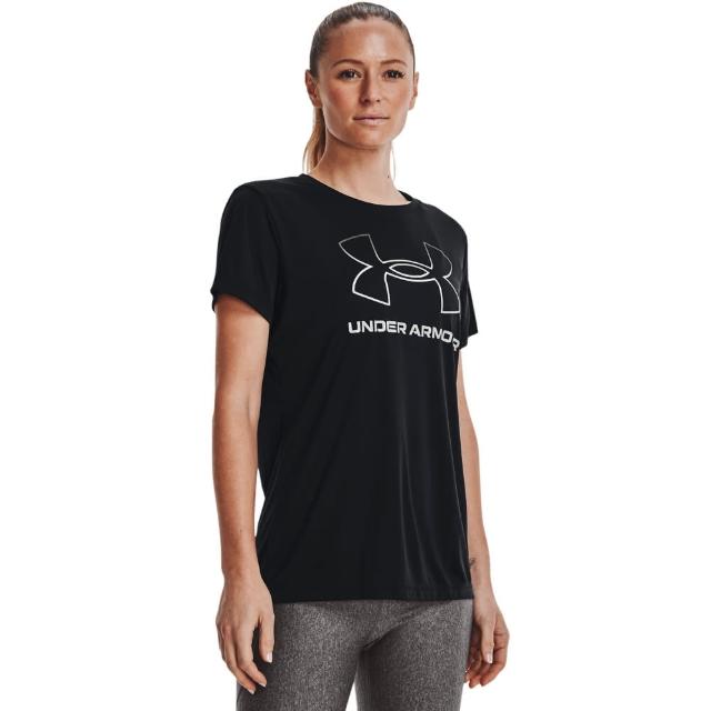 【UNDER ARMOUR】UA 女 Velocity 短袖T-Shirt_1366967-001(黑)