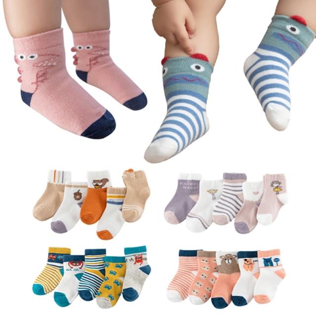 【JoyNa】童襪 兒童立體卡通襪(五雙入)