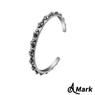 【A MARK】復古個性克羅心十字花造型316L鈦鋼手環