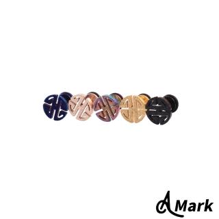 【A MARK】復古款個性圖騰造型316L鈦鋼耳釘(單只)