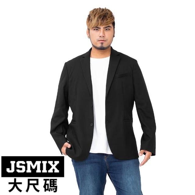 【JSMIX 大尺碼】大尺碼休閒雅痞西裝外套(T11JX5451)