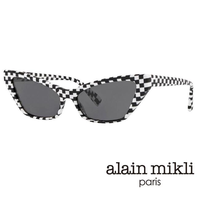 【Alain Mikli】法式巴黎 歐美前衛造型太陽眼鏡(黑白格  A05036-008)