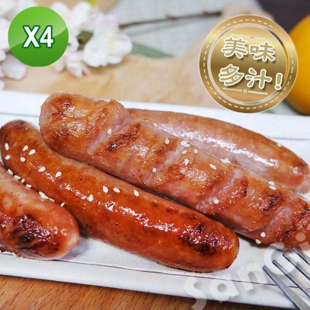 【老爸ㄟ廚房】鮮嫩原味雞肉香腸 4包組(300g±3%/包)
