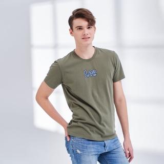 【Lee 官方旗艦】男裝 短袖T恤 / 立體小LOGO 橄欖綠 標準版型(LL210157ANL)