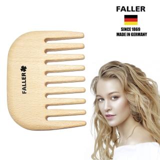 【FALLER 芙樂】德國製掌上型寬木齒梳 特捲髮也可用 FSC優質木材(扁梳/梳頭造型美容/女王禮物)