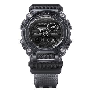 【CASIO 卡西歐】G-SHOCK 半透明系列雙顯手錶(GA-900SKE-8A)