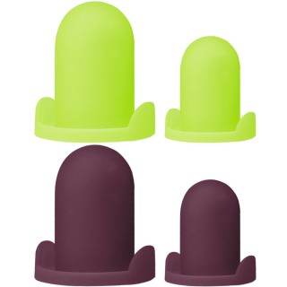 【IBILI】大小矽膠花嘴蓋4件(紫綠)