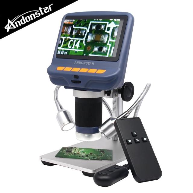 【Andonstar】4.3吋螢幕USB數位電子顯微鏡+LED蛇管燈(AD106S)