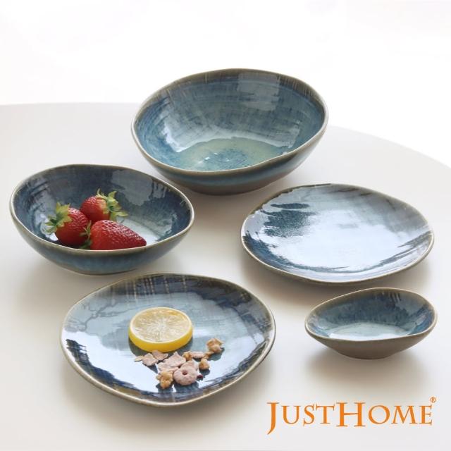 【Just Home】日式星空藍窯變陶瓷5件餐盤組-4種器型(缽+盤+碟)