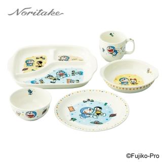 【NORITAKE】哆啦A夢-童趣系列 餐盤5件組(圓盤x2/馬克杯/飯碗/分隔盤)