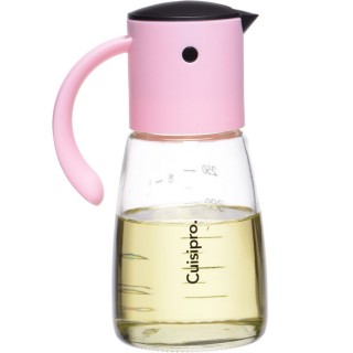 【CUISIPRO】自動開闔油醋瓶 粉350ml(調味瓶)