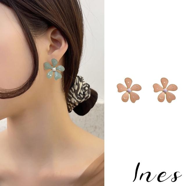【INES】韓國設計S925銀針優雅復古花朵氣質耳環(3色任選)
