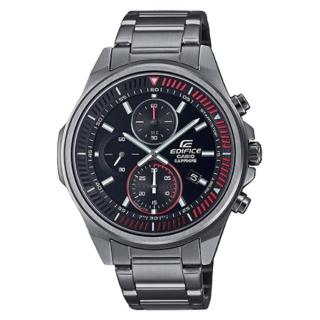 【CASIO 卡西歐】EDIFICE 三眼運動計時錶 不鏽鋼錶帶 防水100米(EFR-S572DC-1A)