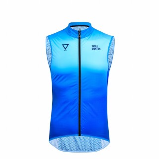 【MONTON】Water藍色防風背心(自行車服/背心/單車服/自行車衣)