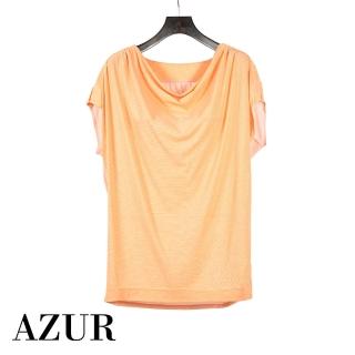 【AZUR】經典造型領口細條紋上衣