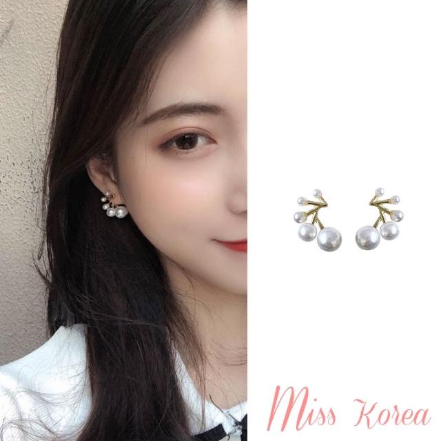 【MISS KOREA】韓國設計S925銀針唯美氣質設計感珍珠耳環