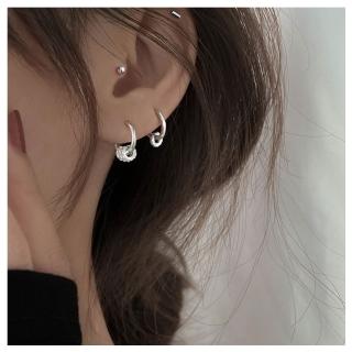 【HaNA 梨花】韓國唯一細緻簡約．可拆鑽環多層耳環