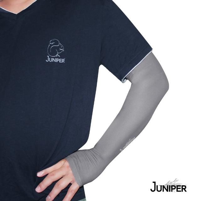 【Juniper 朱尼博】抗UV涼感防曬止滑素色穿指袖套 TJP004(MIT台灣製造)