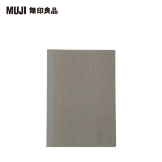 【MUJI 無印良品】上質紙易開筆記本/橫線縱向點狀/80張.A5.淺灰