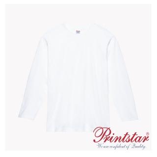 【日本 PRINTSTAR】純棉 5.6oz 長袖重磅T恤-男女同款(白色)