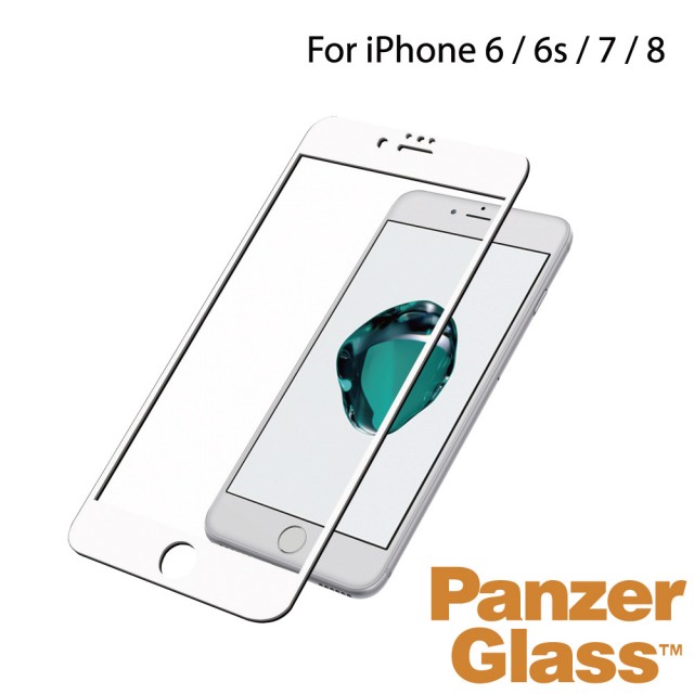 【PanzerGlass】iPhone 6/6s/7/8 4.7吋 2.5D耐衝擊高透鋼化玻璃保護貼(白)